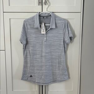 adidas Women’s Light Heather Gray Polo Shirt